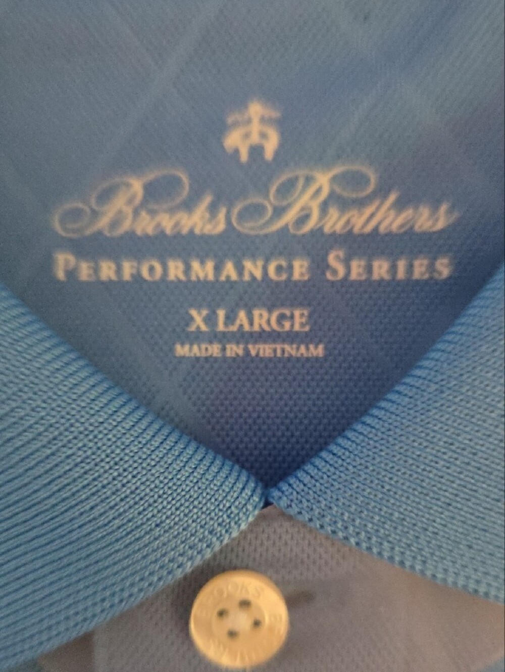 Brooks Brothers Blue Performance Golf Polo Shirt - Men's X-Large - Picture 2 of 4